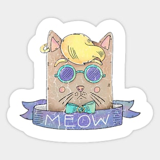 HIPESTER CAT Sticker